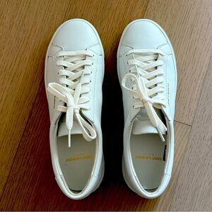 Saint Laurent Andy White Leather Sneaker 38.5 WORN ONCE PRISTINE